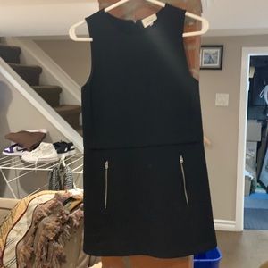 Wilfred sleeveless black mini dress
